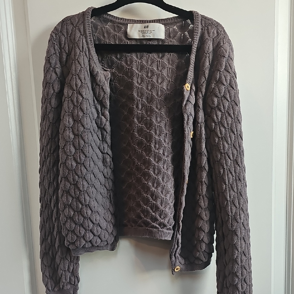 H&M Cable Knit Cardigan - Brown